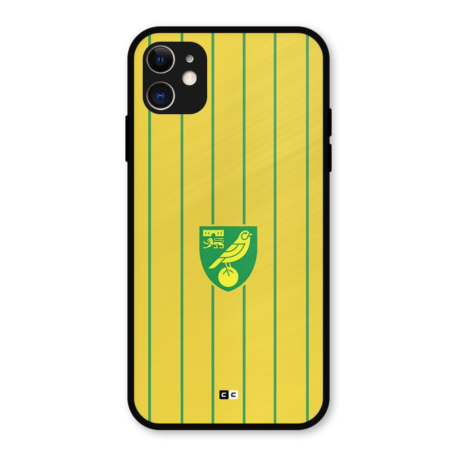 Norwich City Metal Back Case for iPhone 11