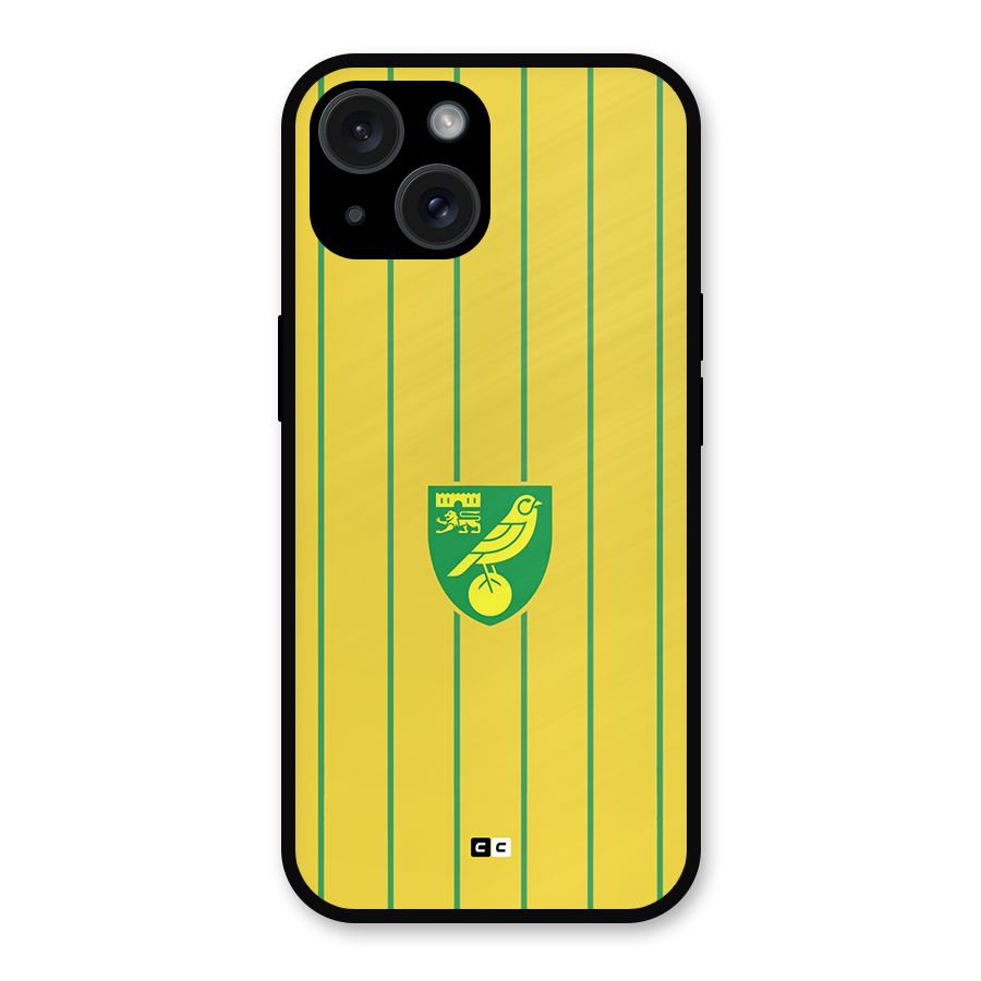 Norwich City Metal Back Case for iPhone 15