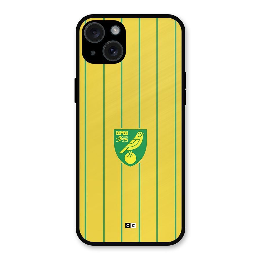 Norwich City Metal Back Case for iPhone 15 Plus