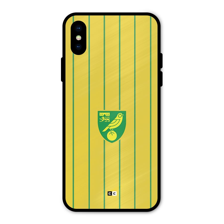 Norwich City Metal Back Case for iPhone XS