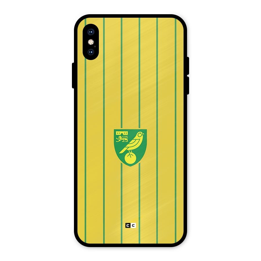 Norwich City Metal Back Case for iPhone XS Max