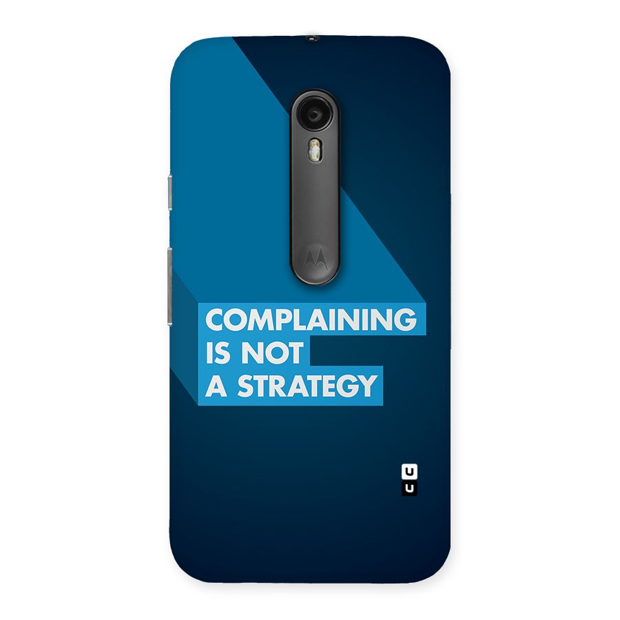 Not A Strategy Back Case for Moto G3