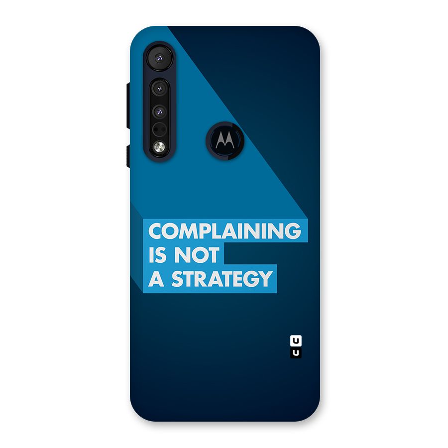 Not A Strategy Back Case for Motorola One Macro