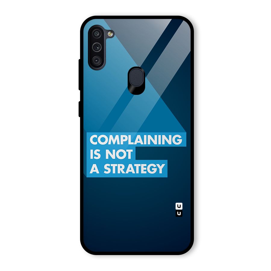 Not A Strategy Glass Back Case for Galaxy M11