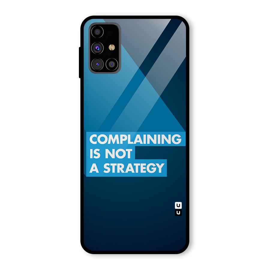 Not A Strategy Glass Back Case for Galaxy M31s