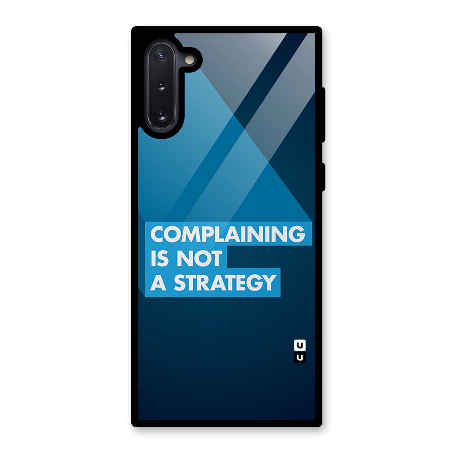 Not A Strategy Glass Back Case for Galaxy Note 10