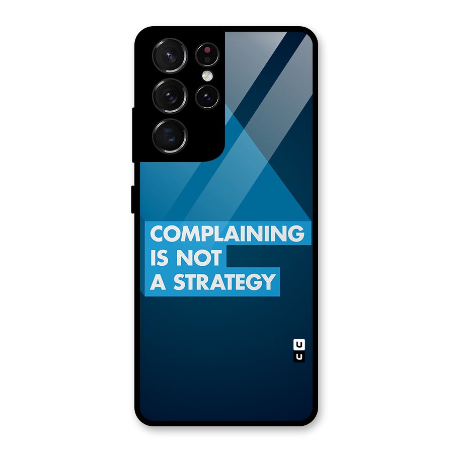 Not A Strategy Glass Back Case for Galaxy S21 Ultra 5G