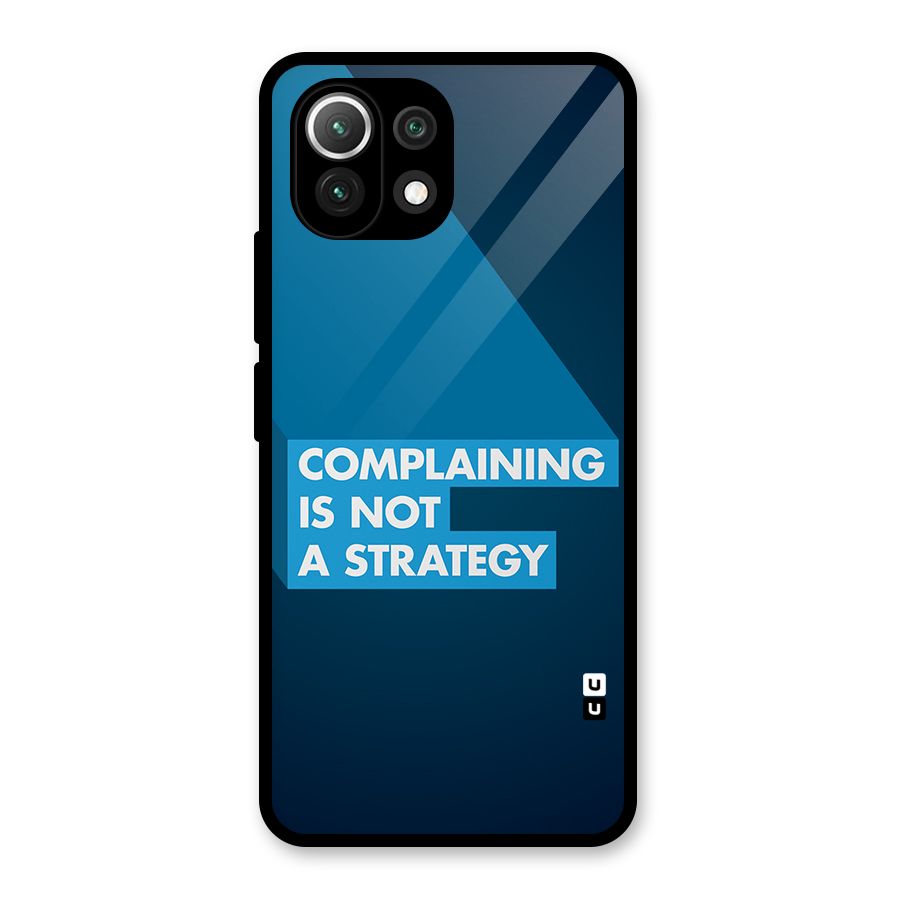 Not A Strategy Glass Back Case for Mi 11 Lite