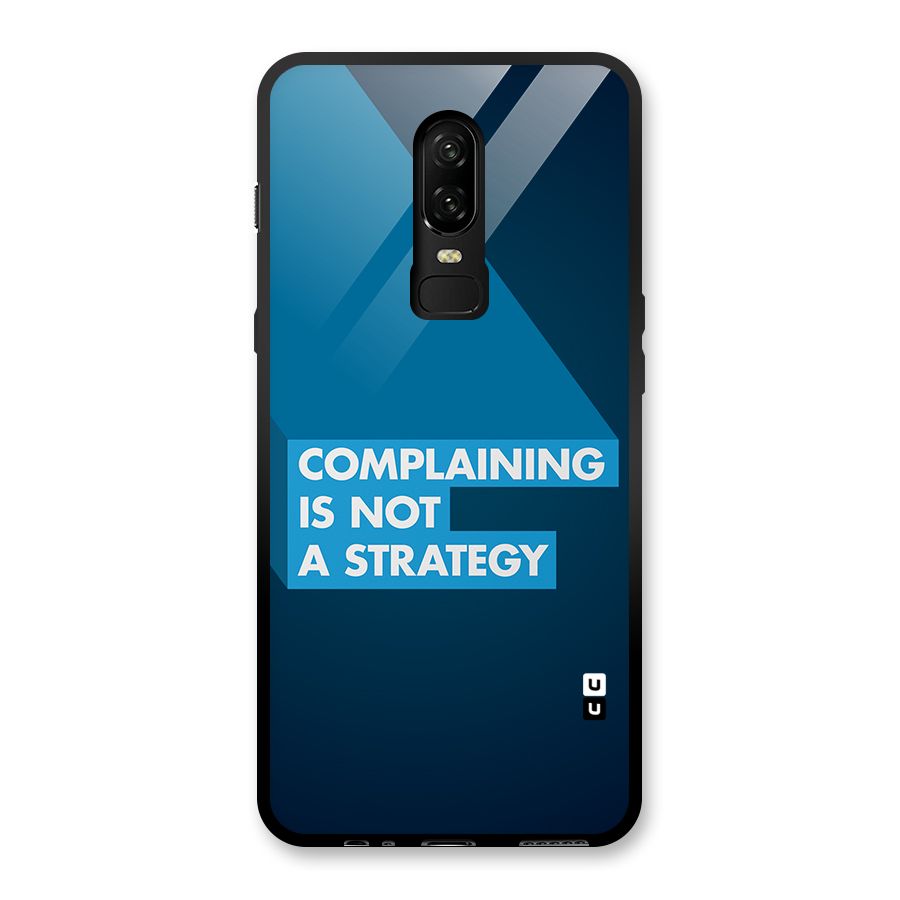 Not A Strategy Glass Back Case for OnePlus 6