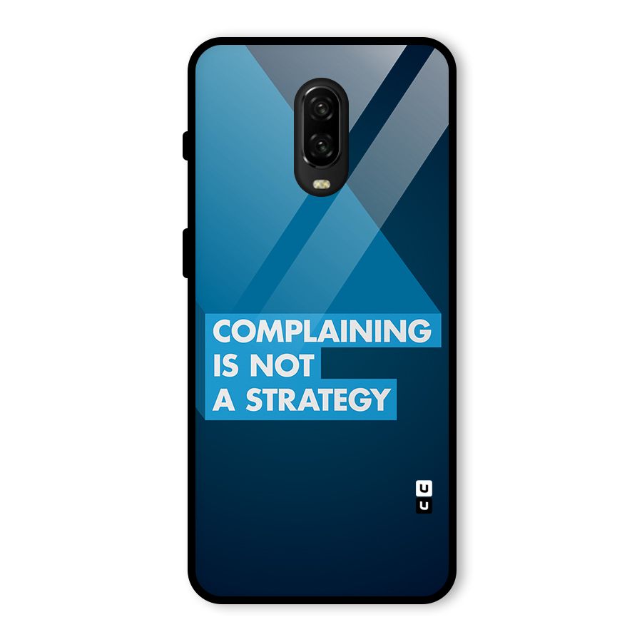 Not A Strategy Glass Back Case for OnePlus 6T
