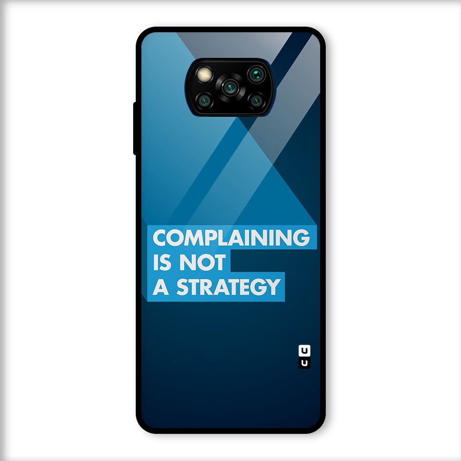 Not A Strategy Glass Back Case for Poco X3