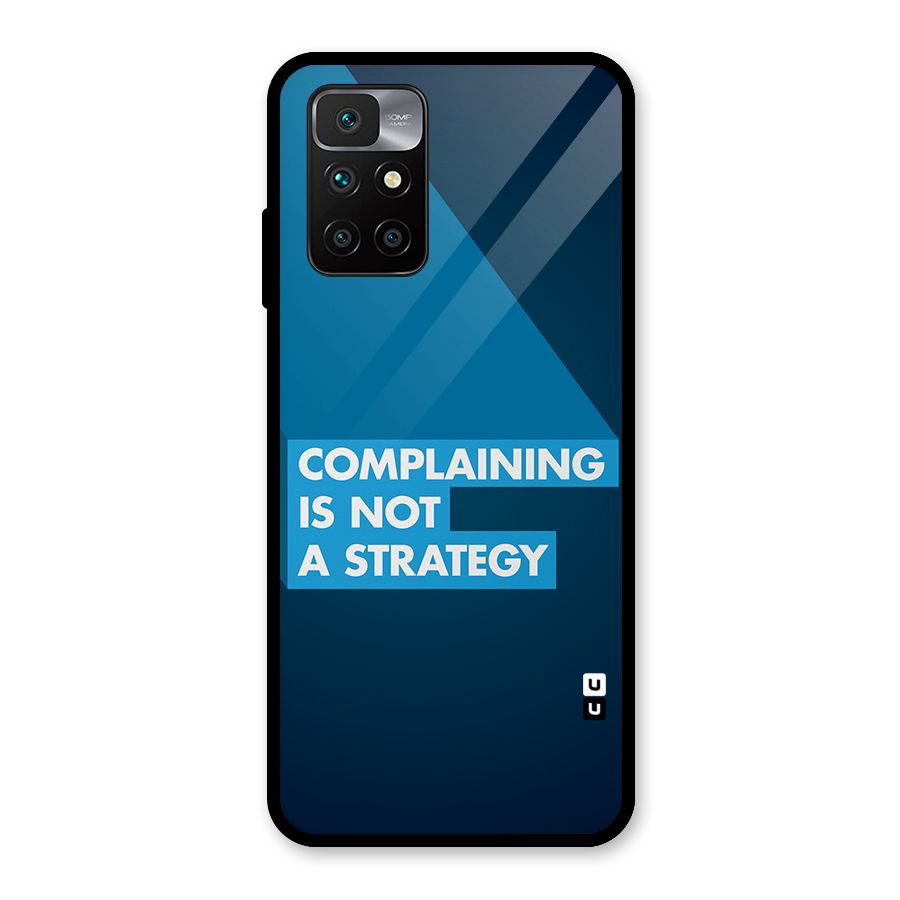 Not A Strategy Glass Back Case for Redmi 10 Prime
