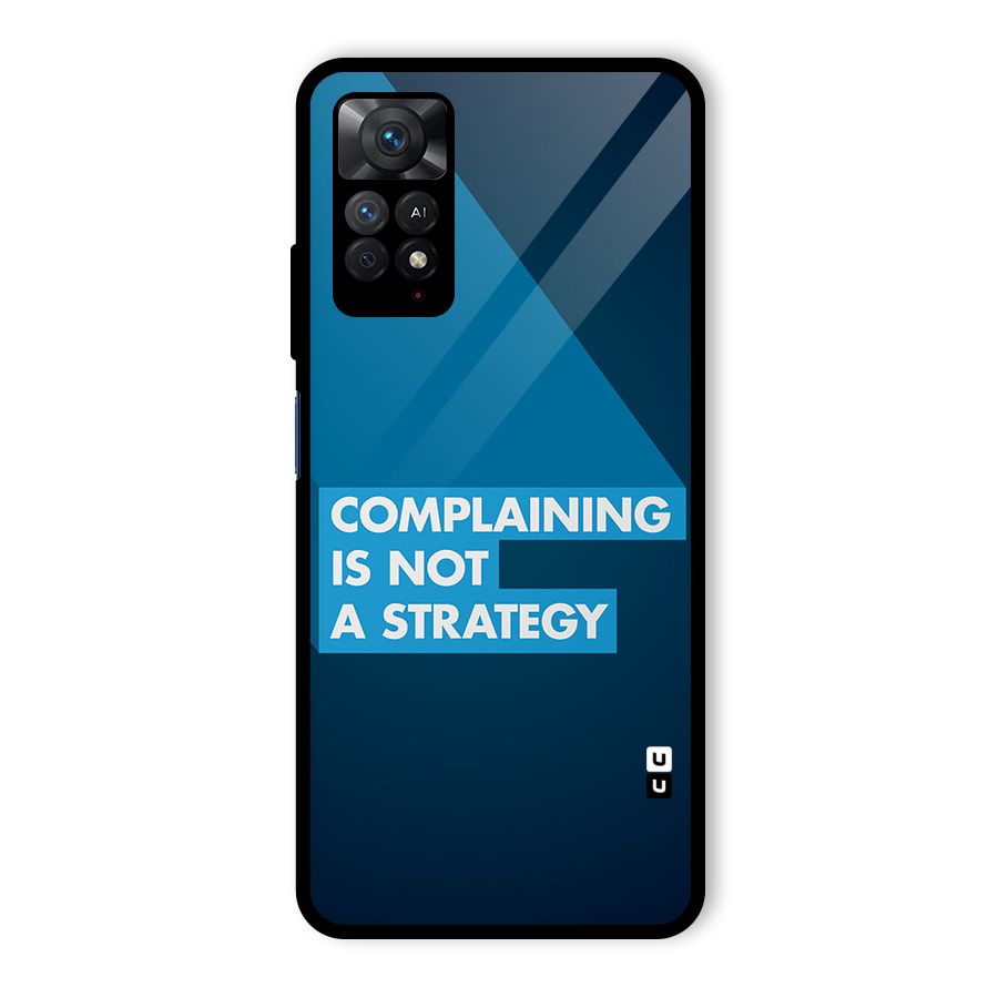 Not A Strategy Glass Back Case for Redmi Note 11 Pro