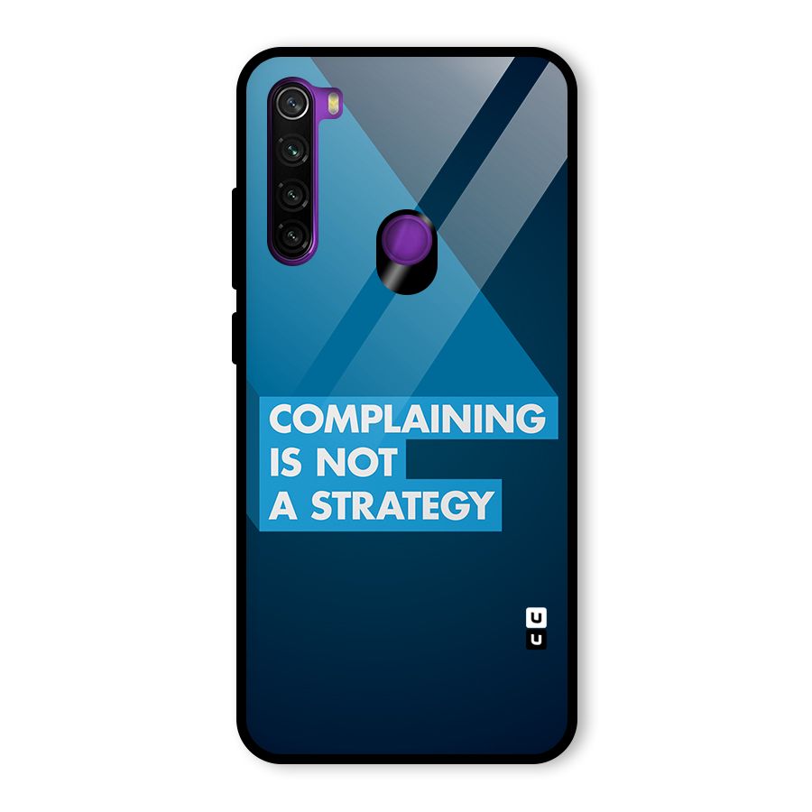 Not A Strategy Glass Back Case for Redmi Note 8