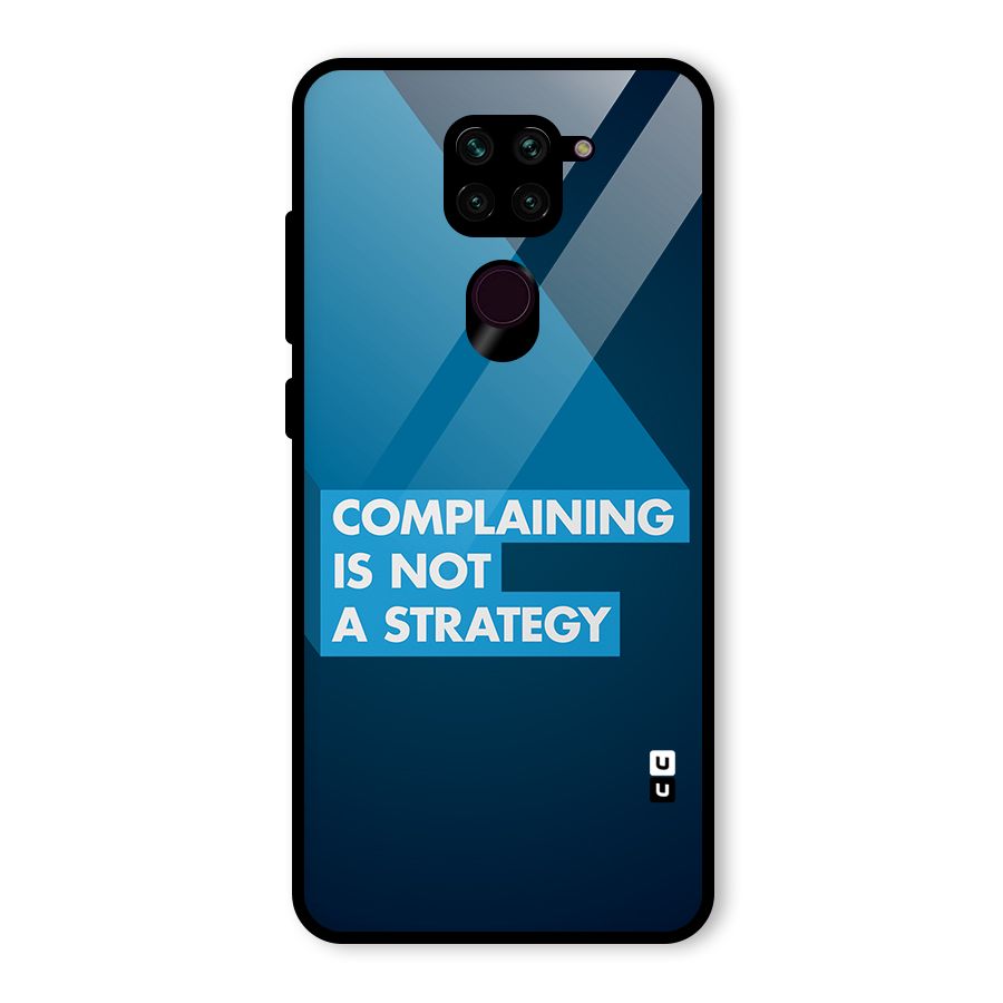 Not A Strategy Glass Back Case for Redmi Note 9