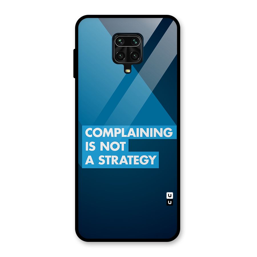 Not A Strategy Glass Back Case for Redmi Note 9 Pro