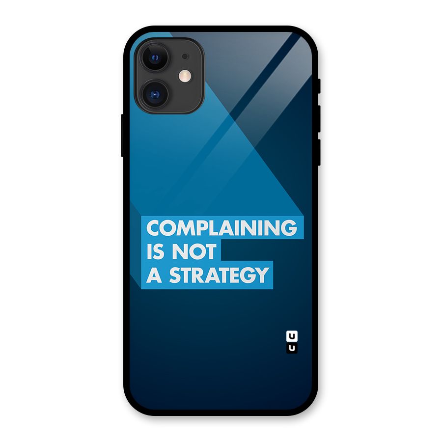 Not A Strategy Glass Back Case for iPhone 11