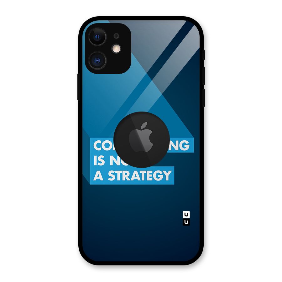 Not A Strategy Glass Back Case for iPhone 11 Logo Cut