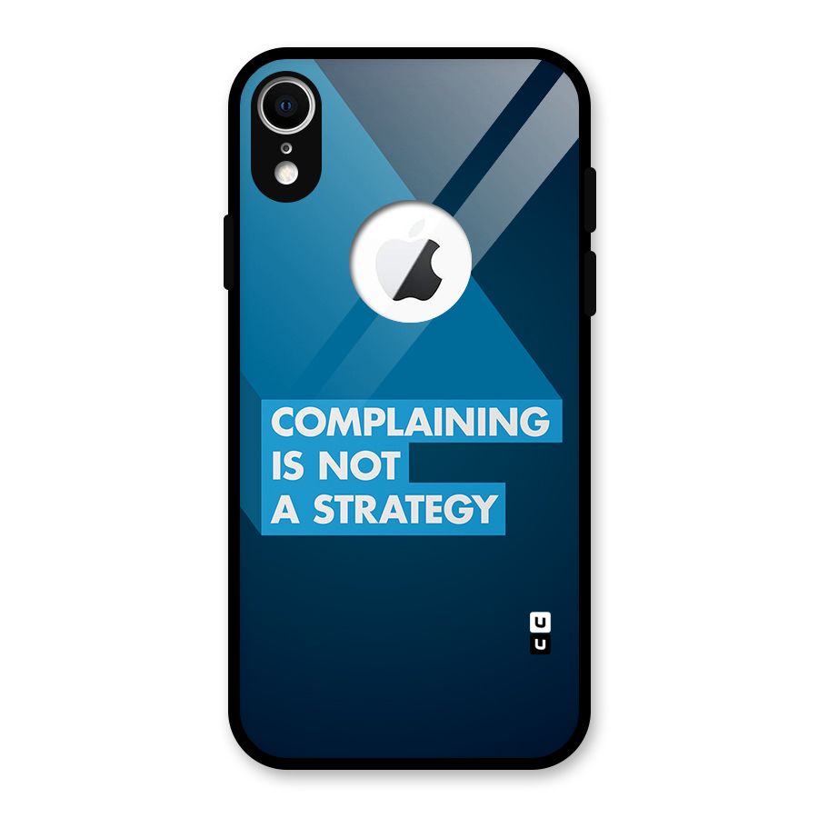 Not A Strategy Glass Back Case for iPhone XR Logo Cut