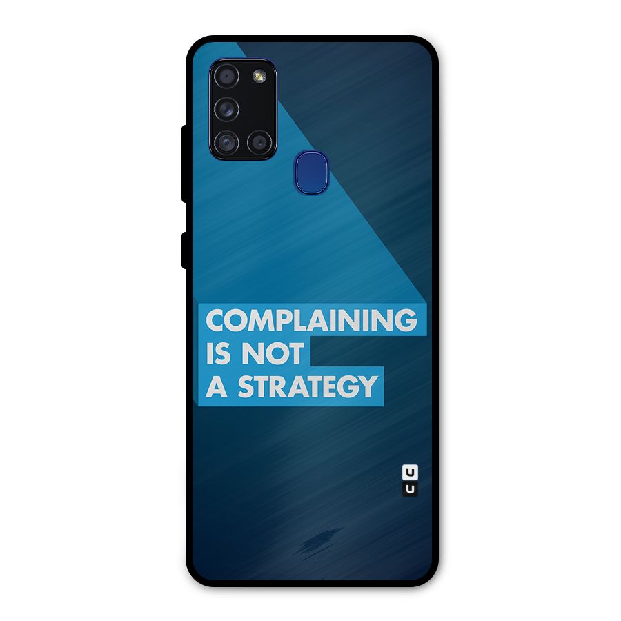 Not A Strategy Metal Back Case for Galaxy A21s