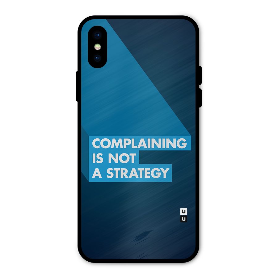Not A Strategy Metal Back Case for iPhone XS