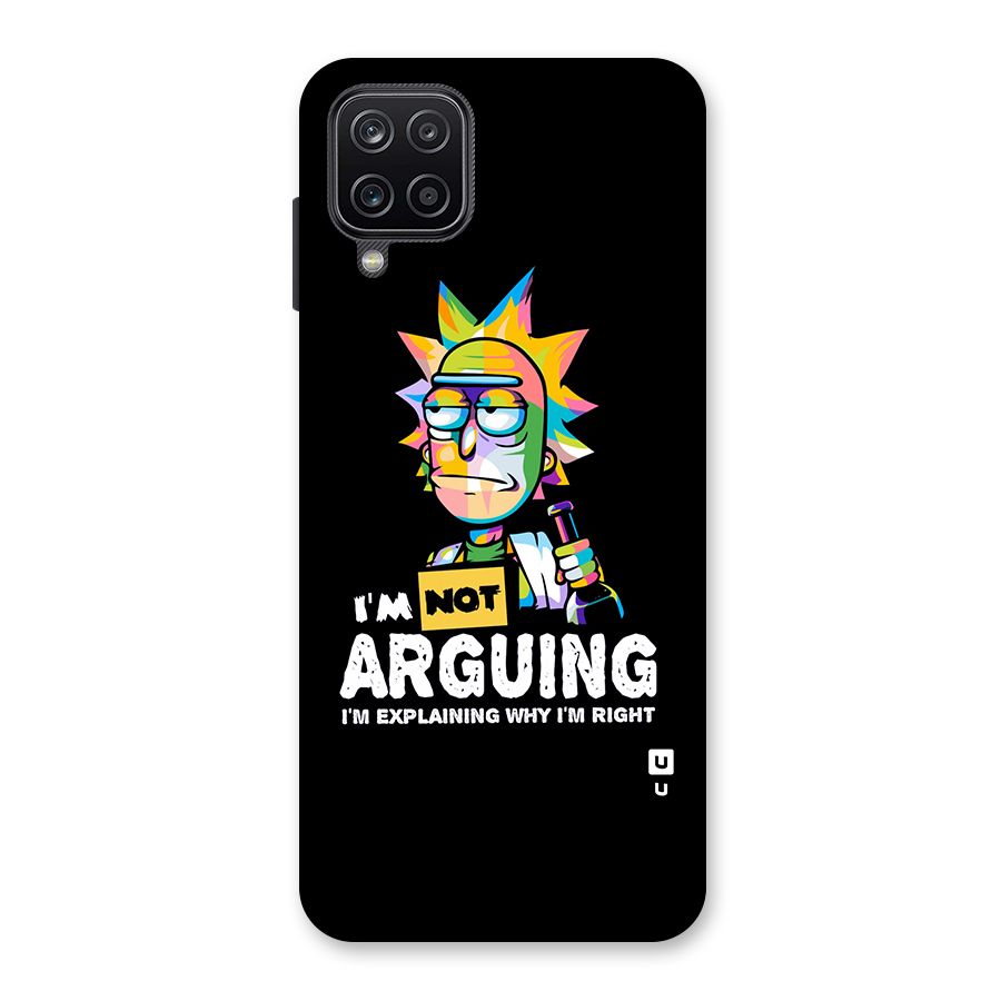 Not Arguing Explaining Back Case for Galaxy A12
