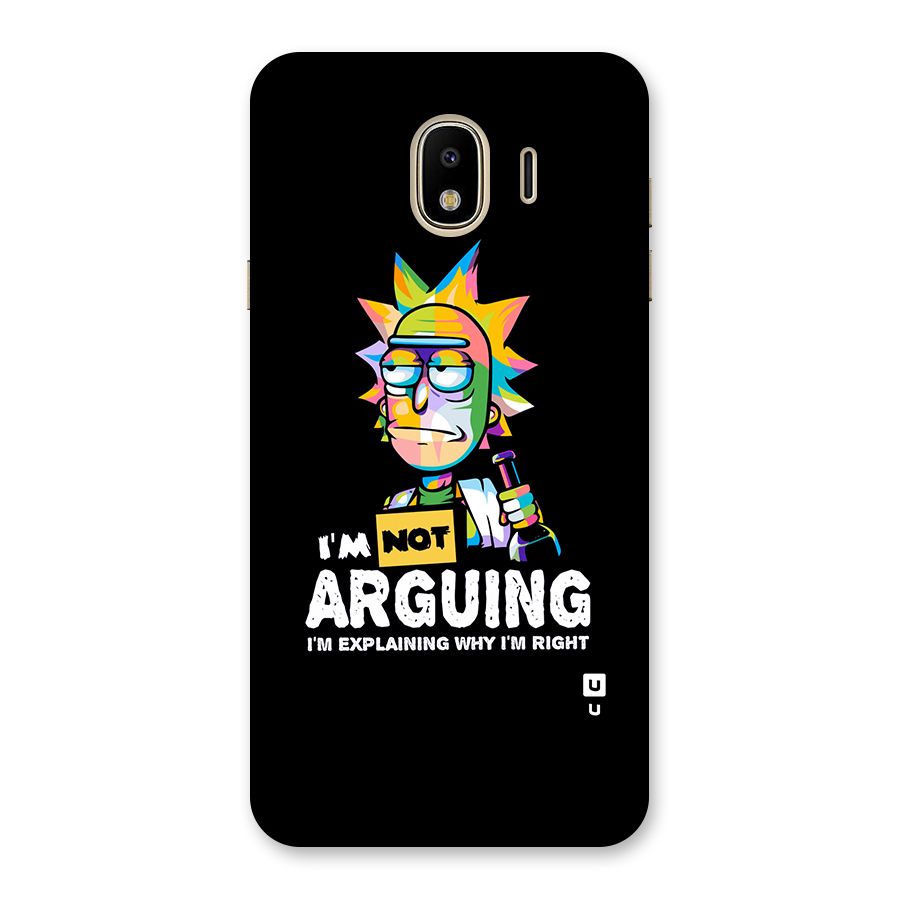 Not Arguing Explaining Back Case for Galaxy J4