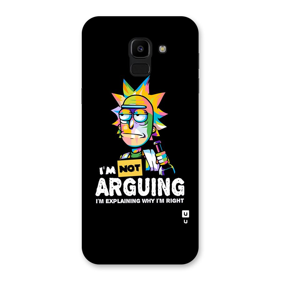Not Arguing Explaining Back Case for Galaxy J6