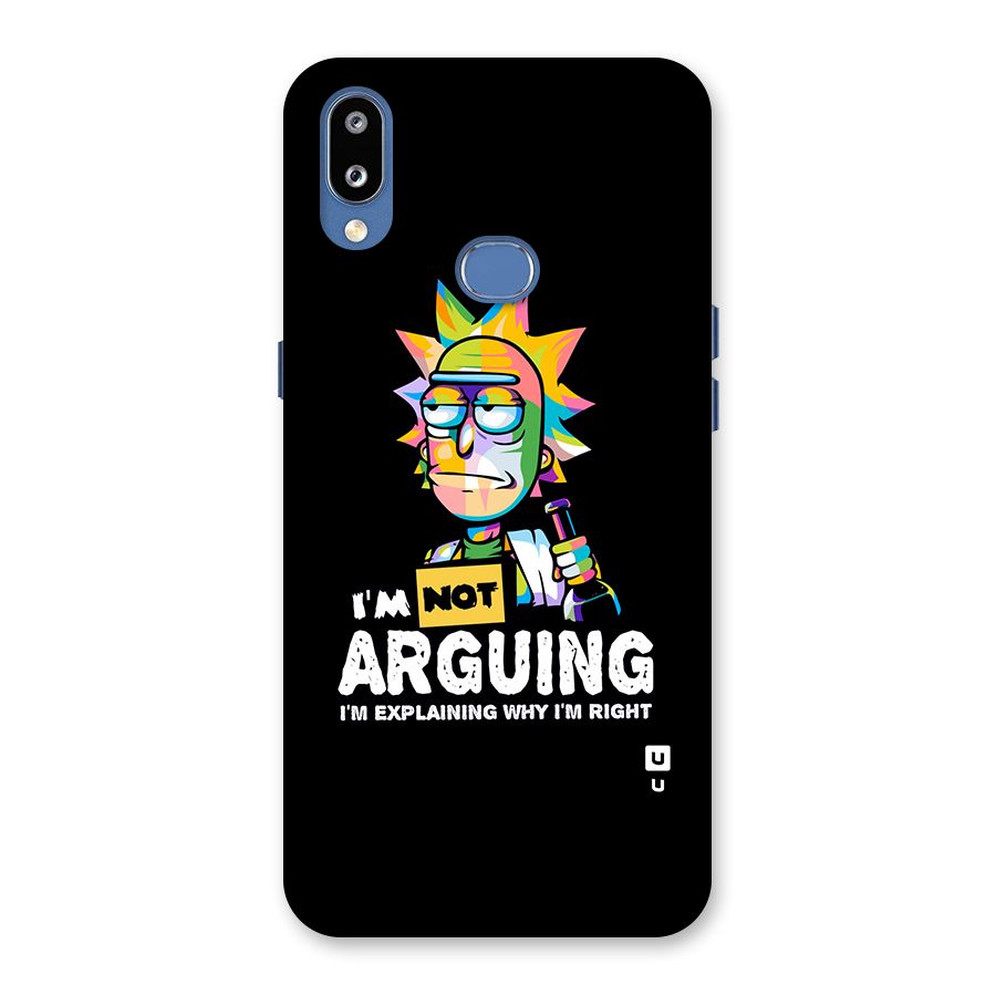 Not Arguing Explaining Back Case for Galaxy M01s