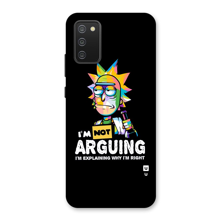Not Arguing Explaining Back Case for Galaxy M02s