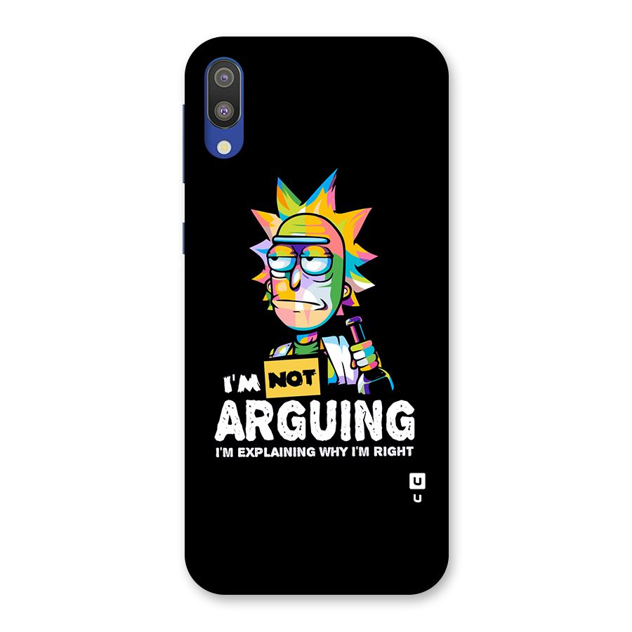 Not Arguing Explaining Back Case for Galaxy M10