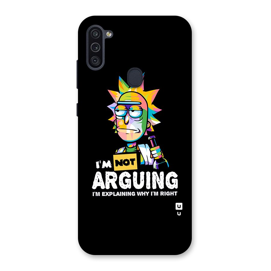 Not Arguing Explaining Back Case for Galaxy M11