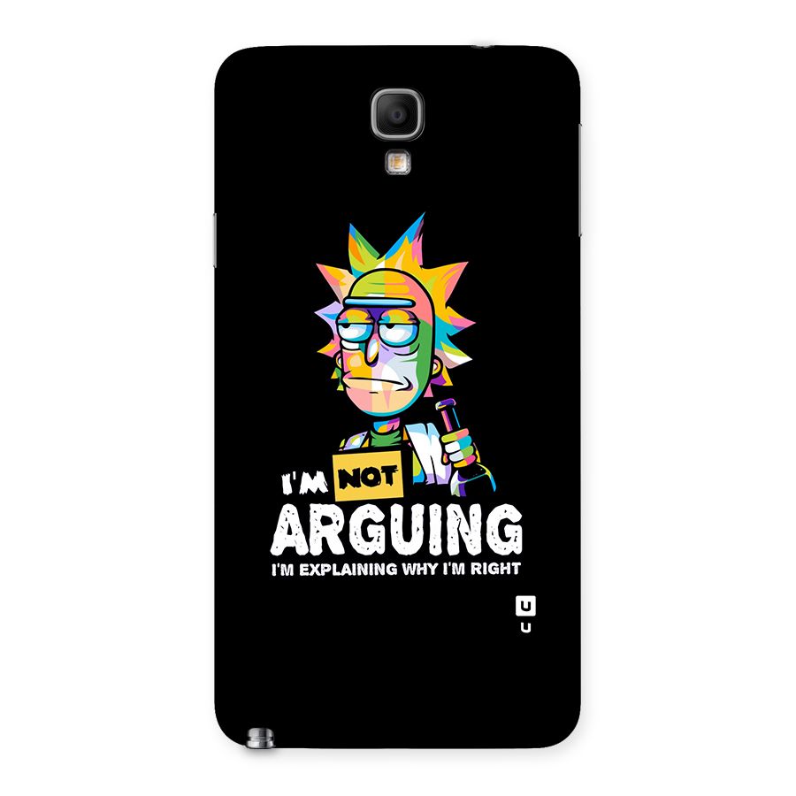 Not Arguing Explaining Back Case for Galaxy Note 3 Neo