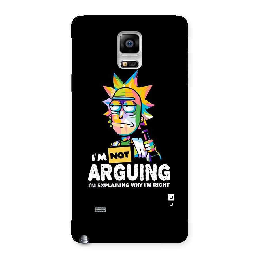 Not Arguing Explaining Back Case for Galaxy Note 4