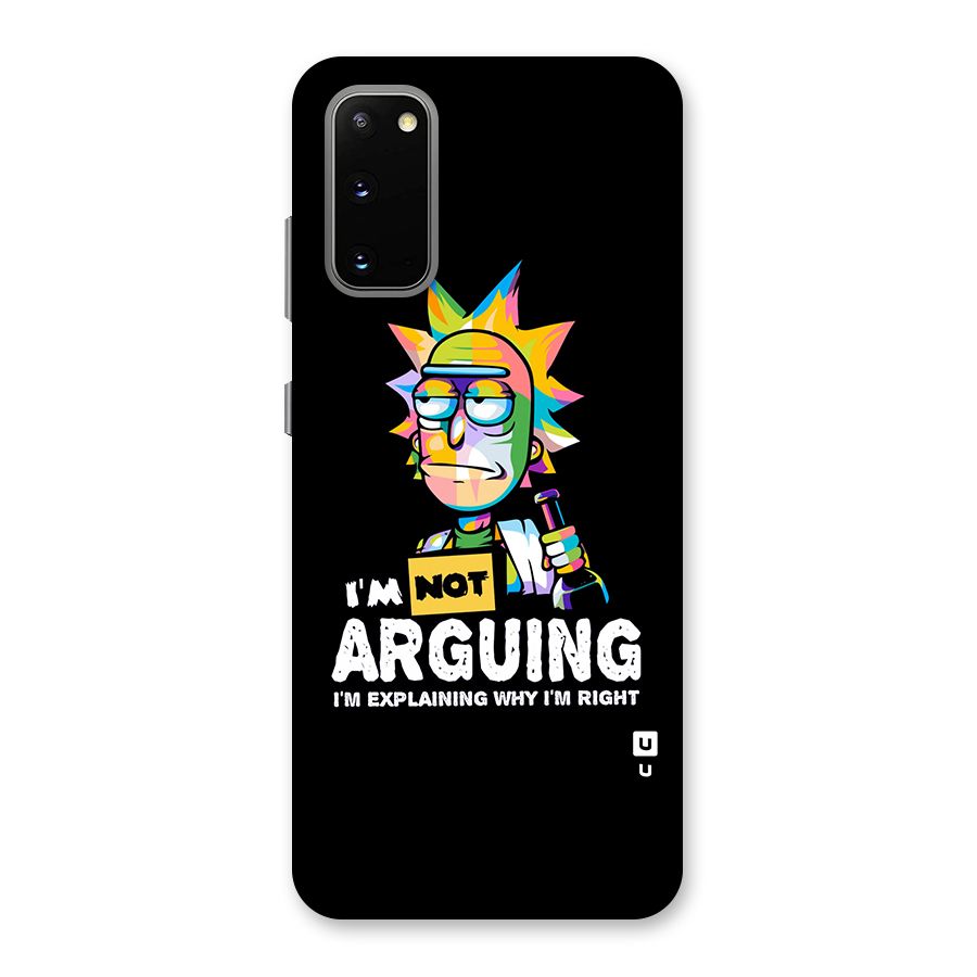 Not Arguing Explaining Back Case for Galaxy S20