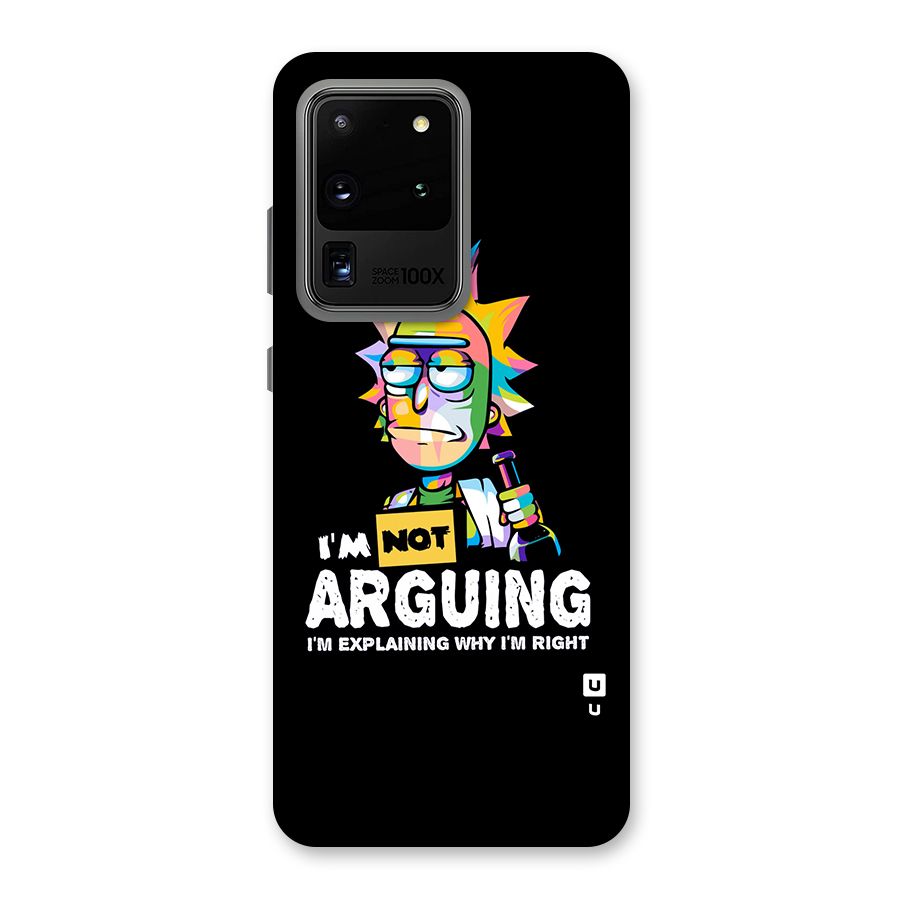 Not Arguing Explaining Back Case for Galaxy S20 Ultra