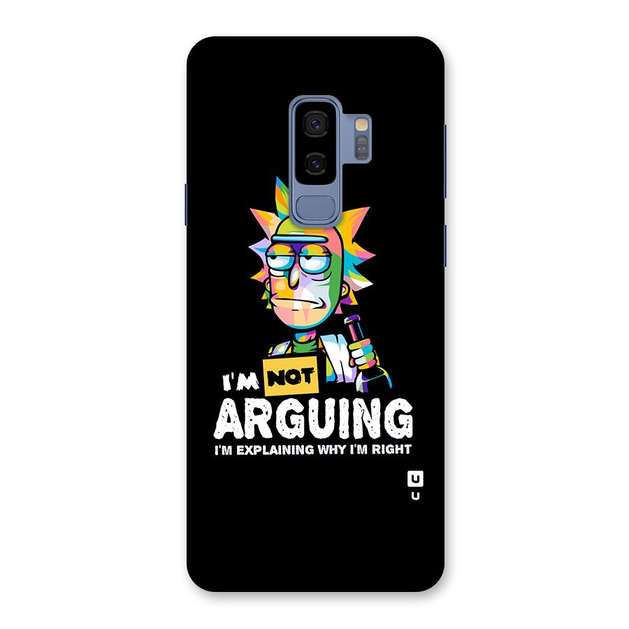 Not Arguing Explaining Back Case for Galaxy S9 Plus