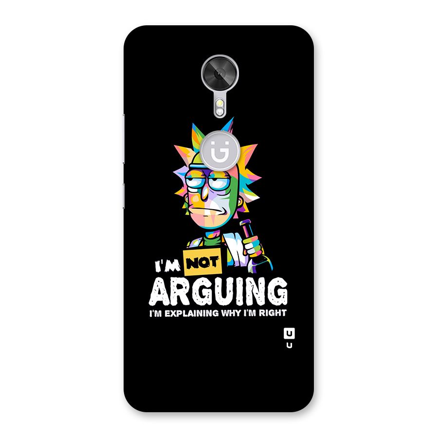 Not Arguing Explaining Back Case for Gionee A1