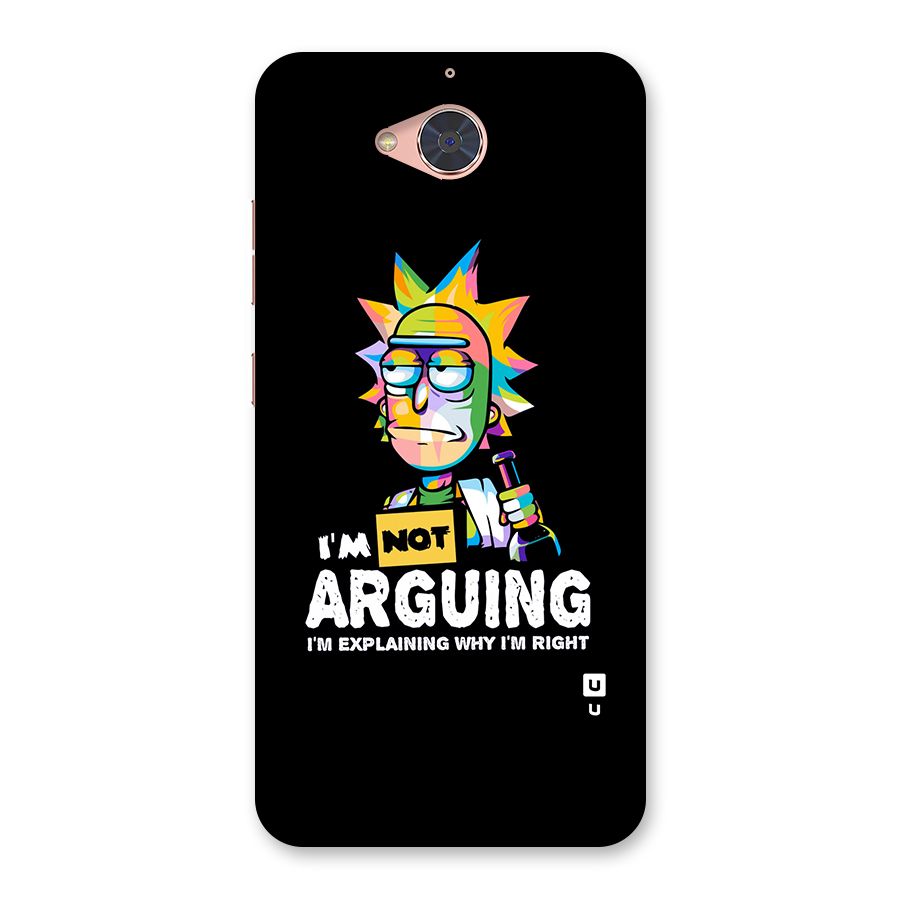 Not Arguing Explaining Back Case for Gionee S6 Pro