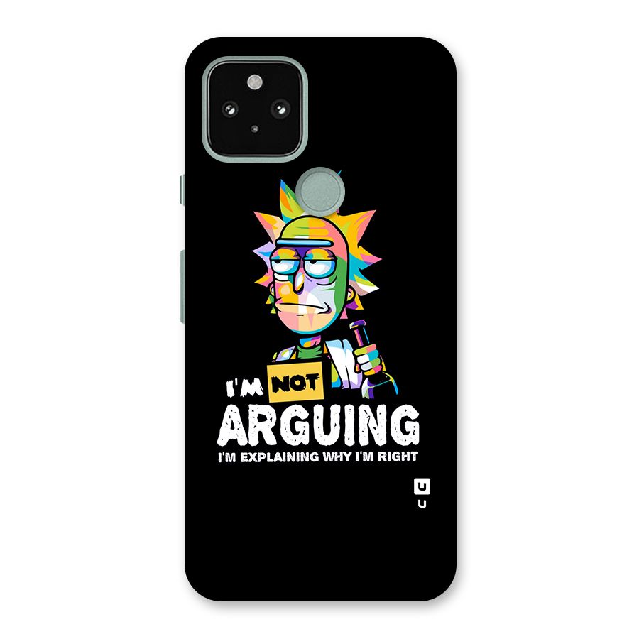 Not Arguing Explaining Back Case for Google Pixel 5