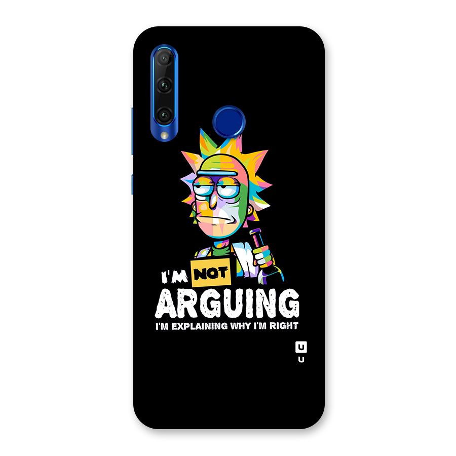 Not Arguing Explaining Back Case for Honor 20i