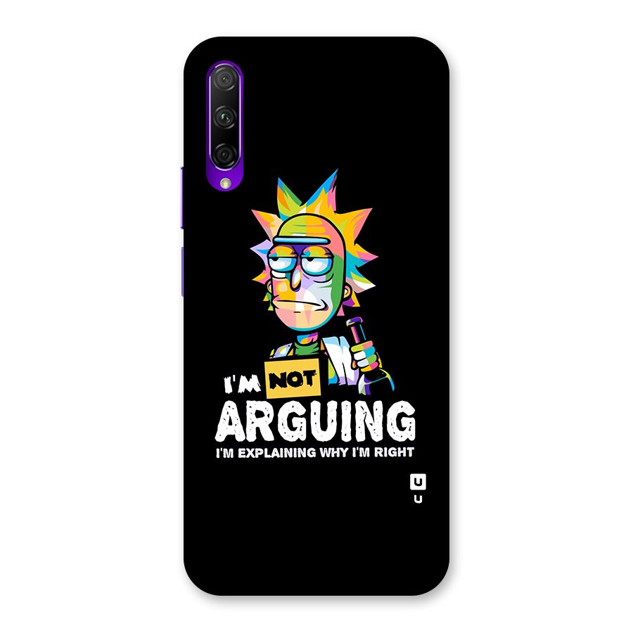 Not Arguing Explaining Back Case for Honor 9X Pro