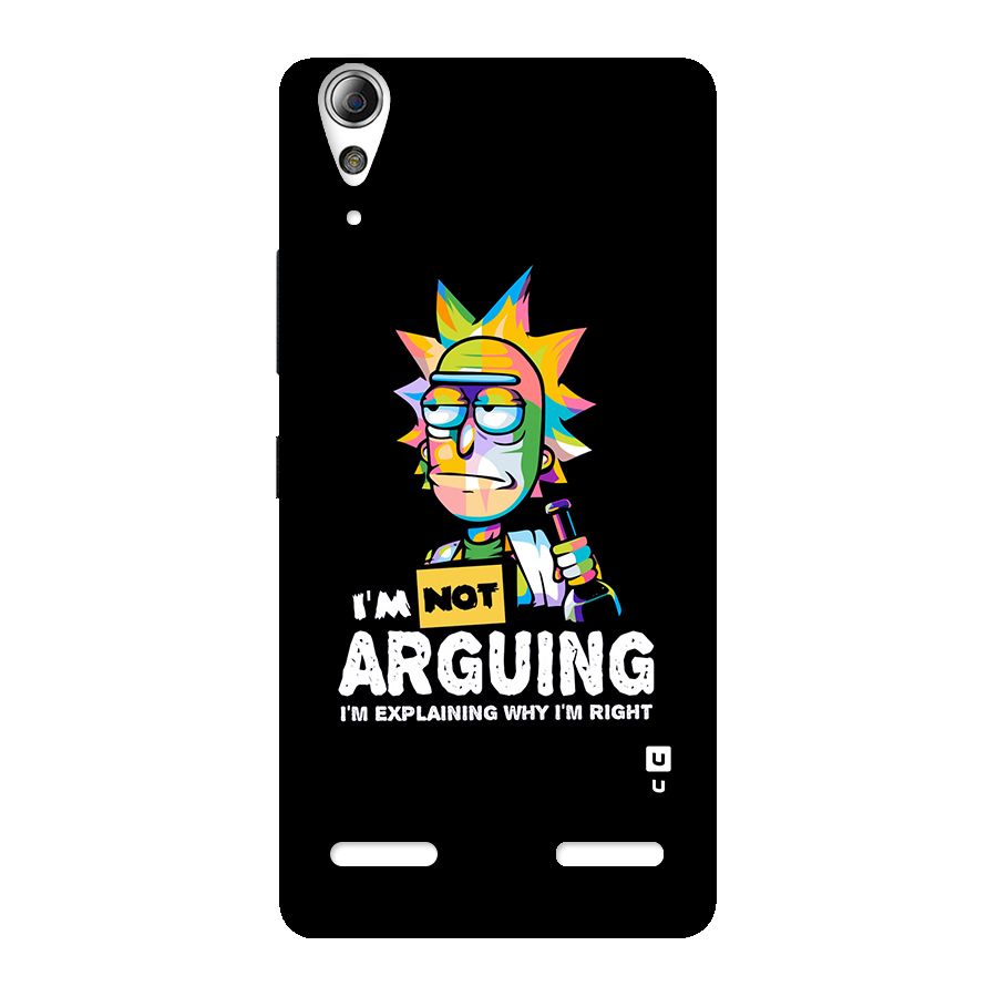 Not Arguing Explaining Back Case for Lenovo A6000 Plus
