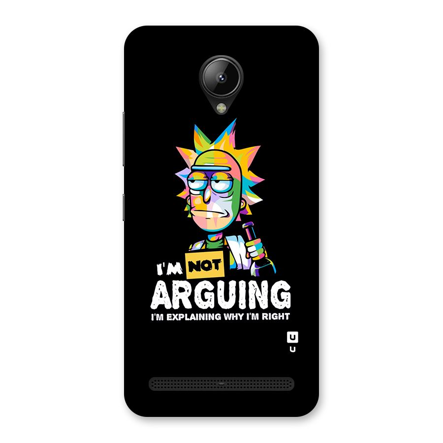 Not Arguing Explaining Back Case for Lenovo C2