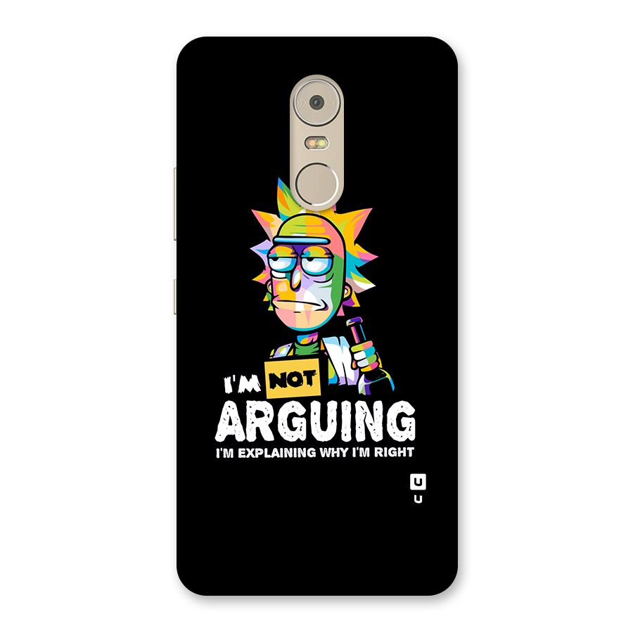 Not Arguing Explaining Back Case for Lenovo K6 Note