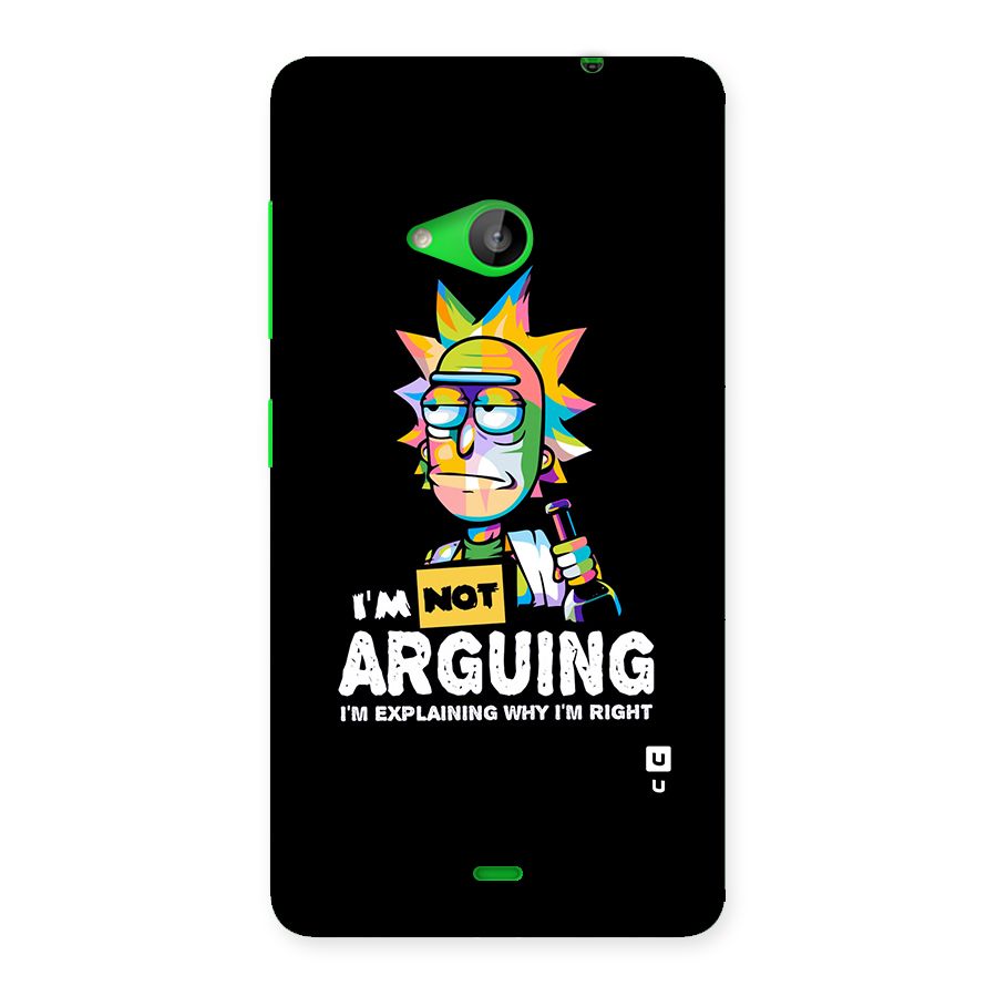 Not Arguing Explaining Back Case for Lumia 535