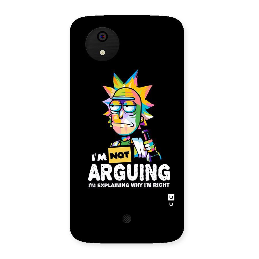 Not Arguing Explaining Back Case for Micromax Canvas A1