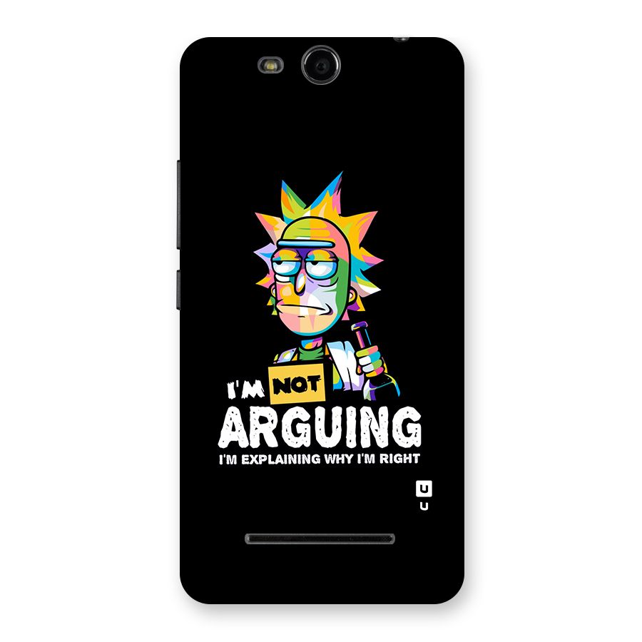 Not Arguing Explaining Back Case for Micromax Canvas Juice 3 Q392