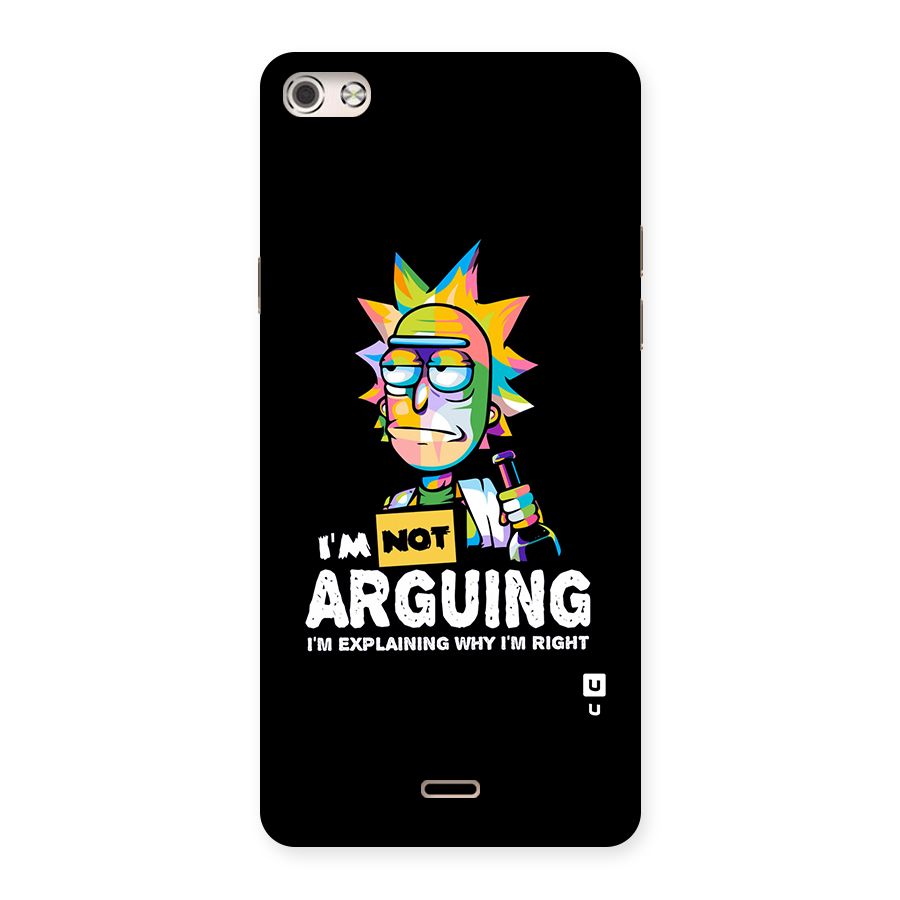 Not Arguing Explaining Back Case for Micromax Canvas Silver 5