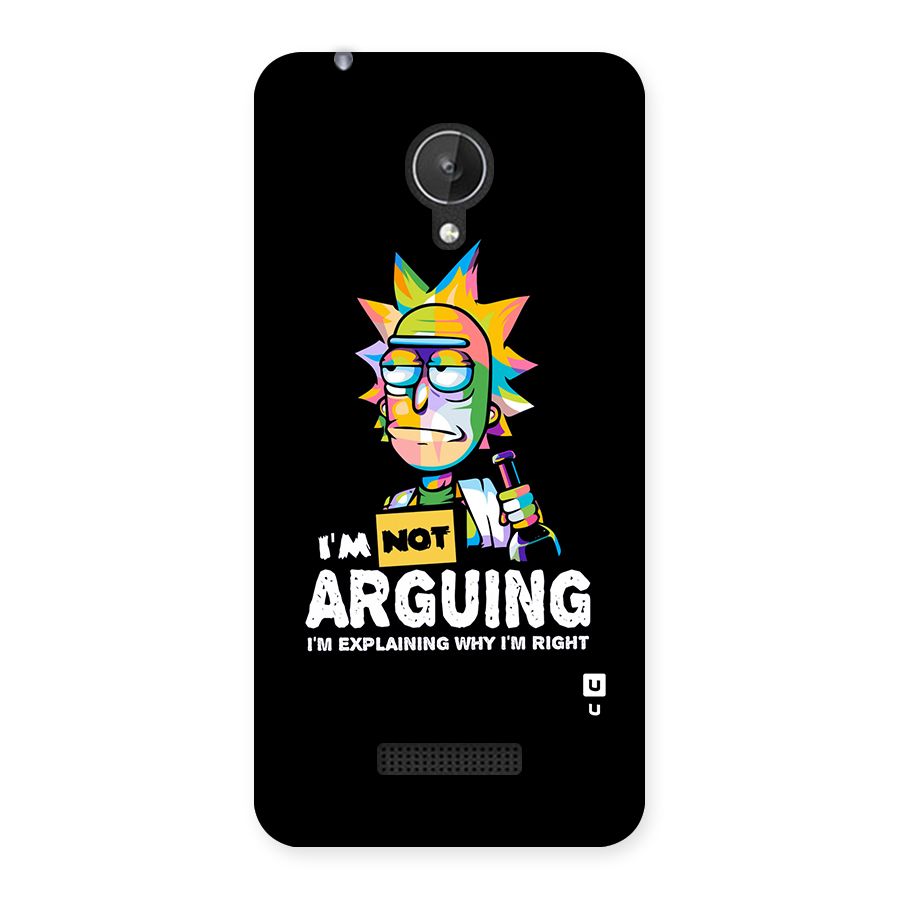 Not Arguing Explaining Back Case for Micromax Canvas Spark Q380